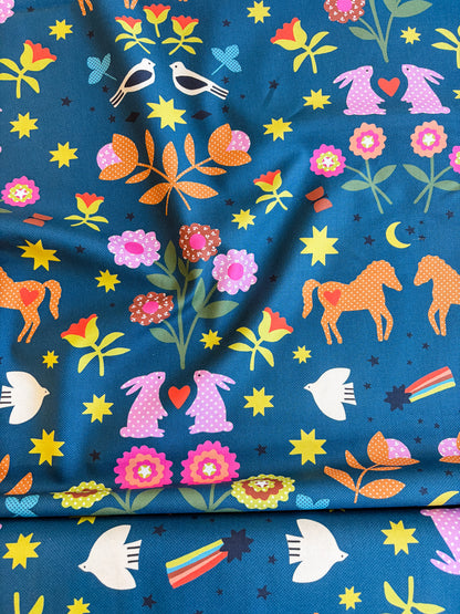 Ruby Star Society Mystic Fable Quilting Cotton - Folk Farm in Galaxy