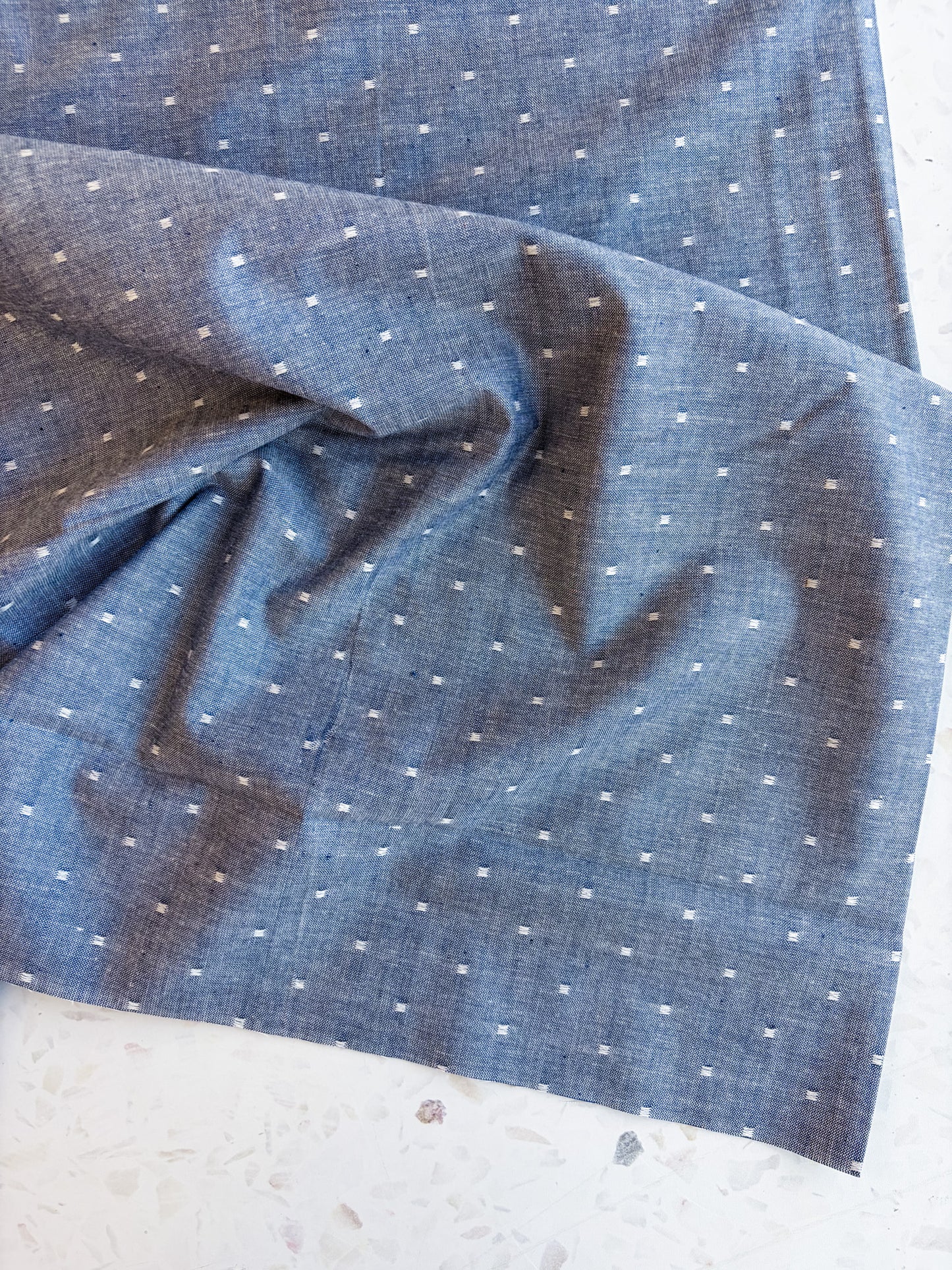 Summer Solstice Lightweight Cotton in Indigo Chambray