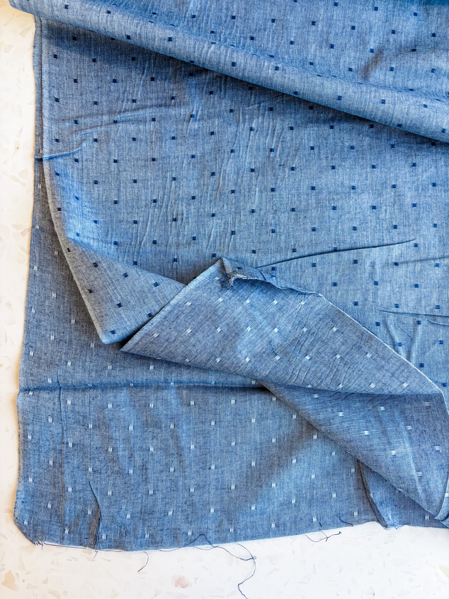 Summer Solstice Lightweight Cotton in Nautical Blue Chambray