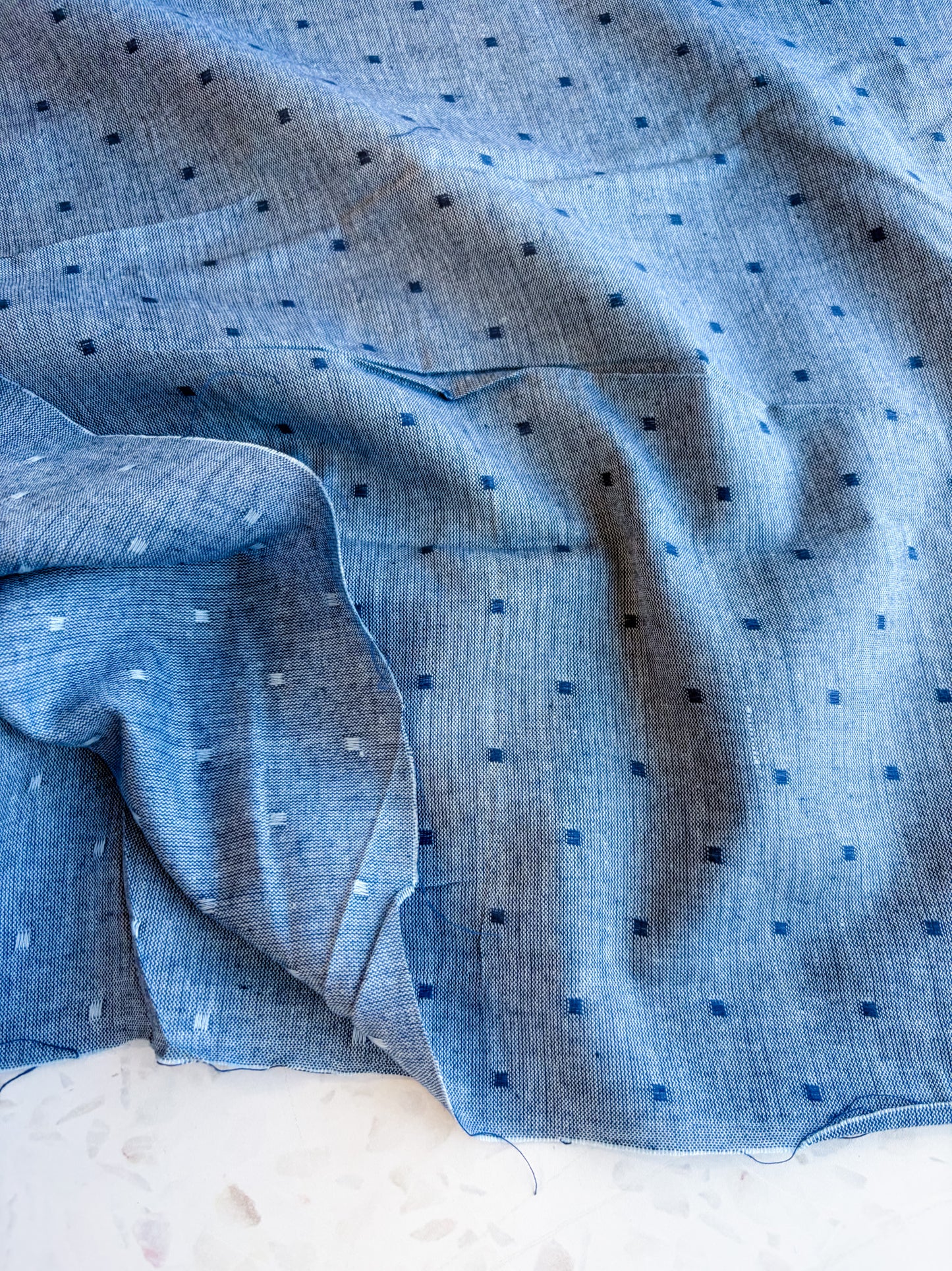 Summer Solstice Lightweight Cotton in Nautical Blue Chambray