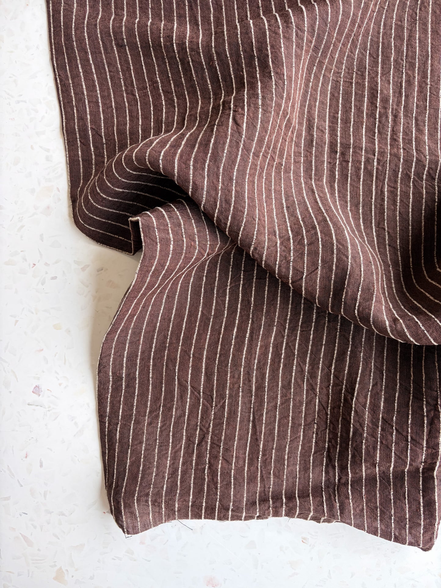 Harbor Stripe Linen/Rayon Blend in Pier