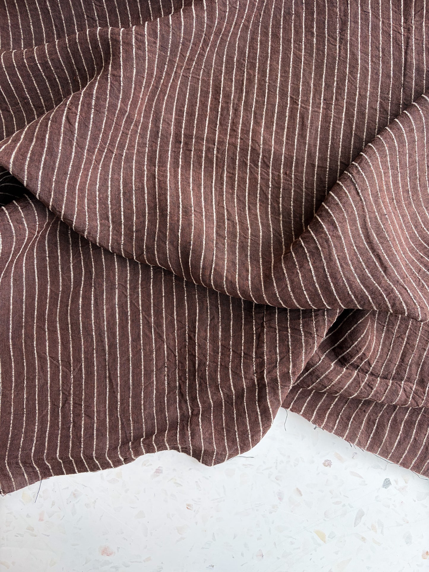 Harbor Stripe Linen/Rayon Blend in Pier
