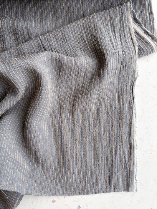 Harbor Stripe Linen/Rayon Blend in Seafoam