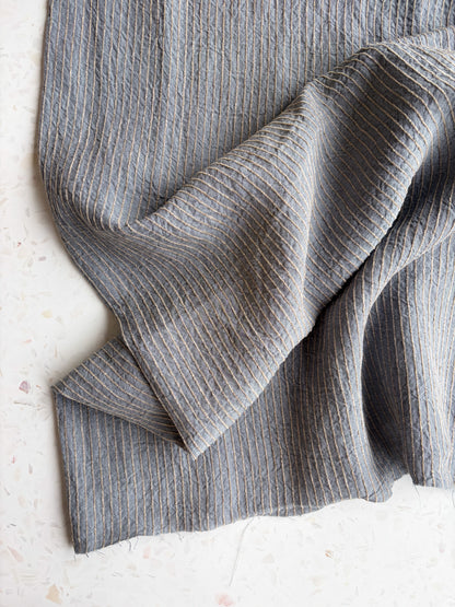Harbor Stripe Linen/Rayon Blend in Seafoam