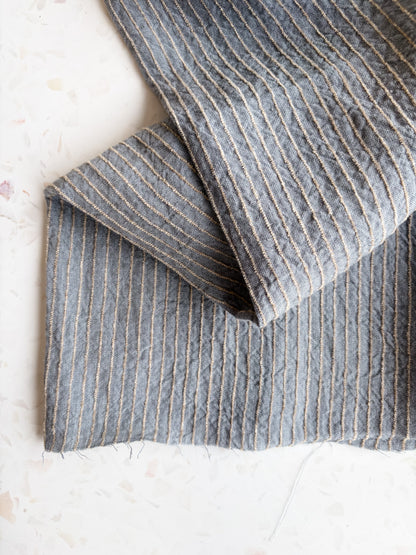 Harbor Stripe Linen/Rayon Blend in Seafoam