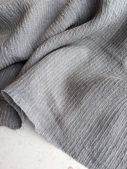 Harbor Stripe Linen/Rayon Blend in Seafoam