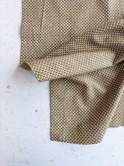 Gathering Cloth Basket Weave Cotton in Lichen