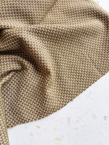 Gathering Cloth Basket Weave Cotton in Lichen