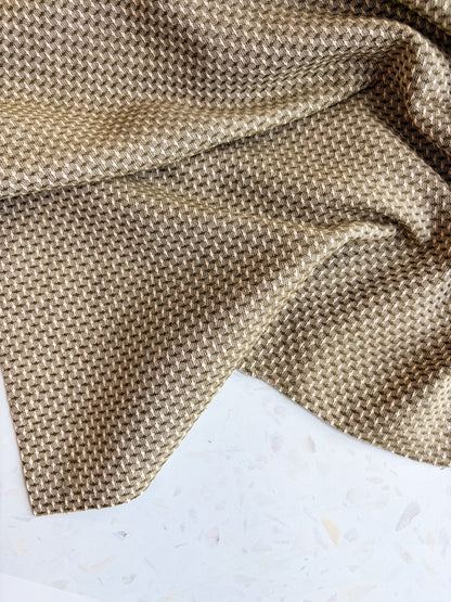 Gathering Cloth Basket Weave Cotton in Lichen