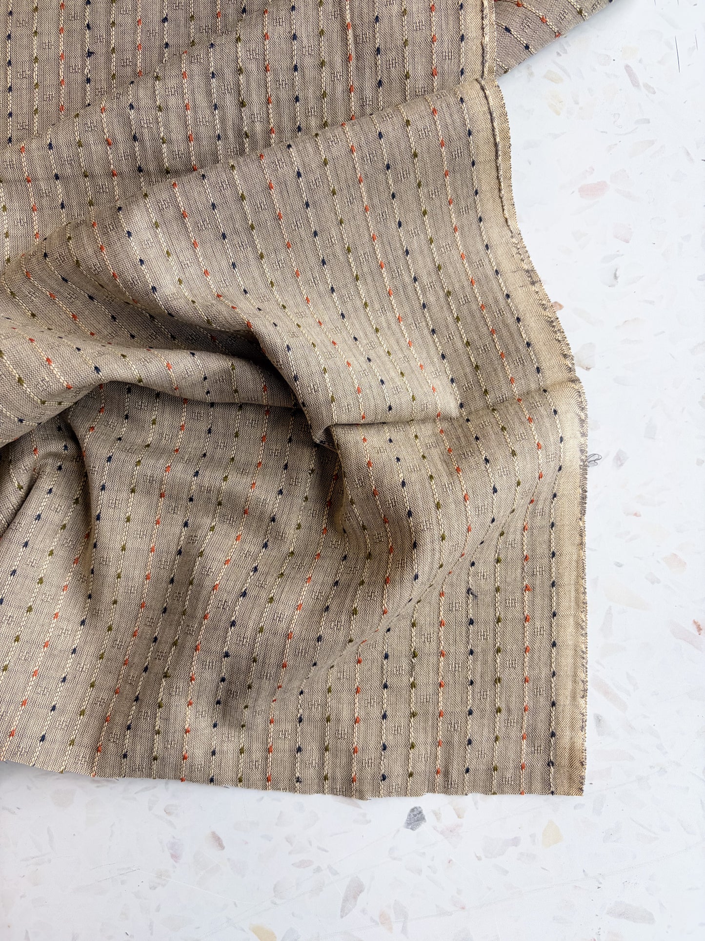 Gathering Cloth Heritage Stitch in Parchment