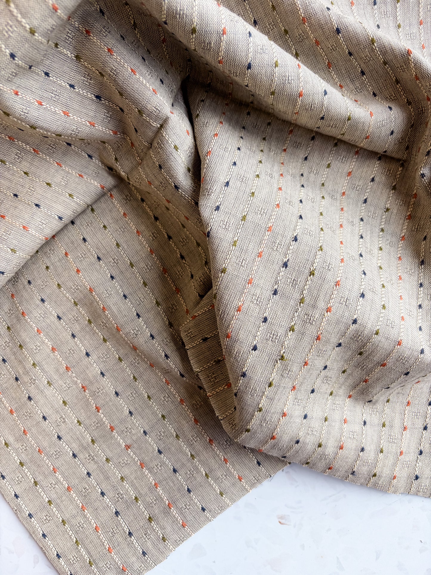 Gathering Cloth Heritage Stitch in Parchment