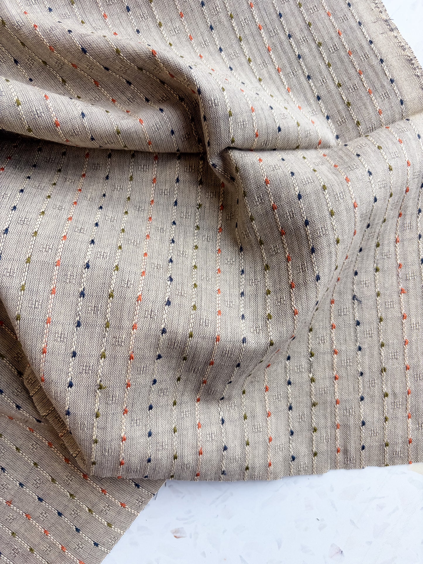 Gathering Cloth Heritage Stitch in Parchment