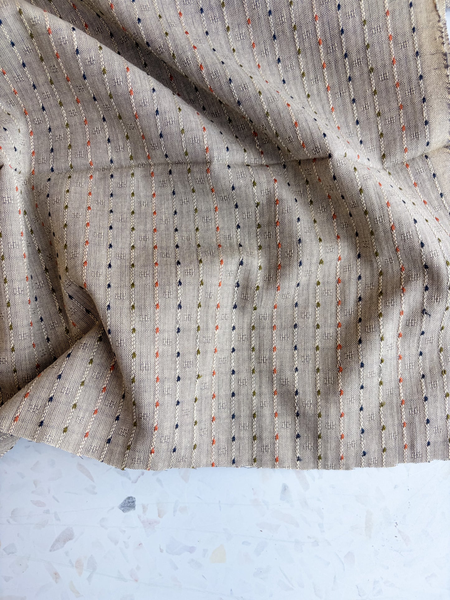 Gathering Cloth Heritage Stitch in Parchment