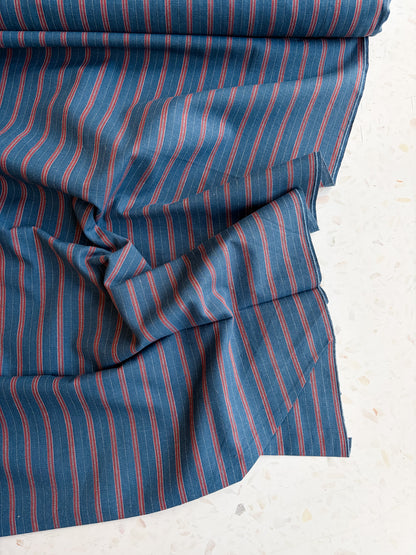Gathering Cloth Merchant Stripe in Bluebird