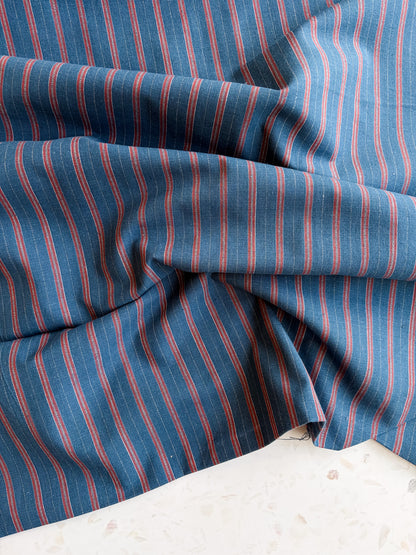 Gathering Cloth Merchant Stripe in Bluebird