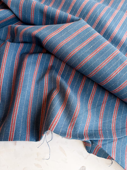 Gathering Cloth Merchant Stripe in Bluebird