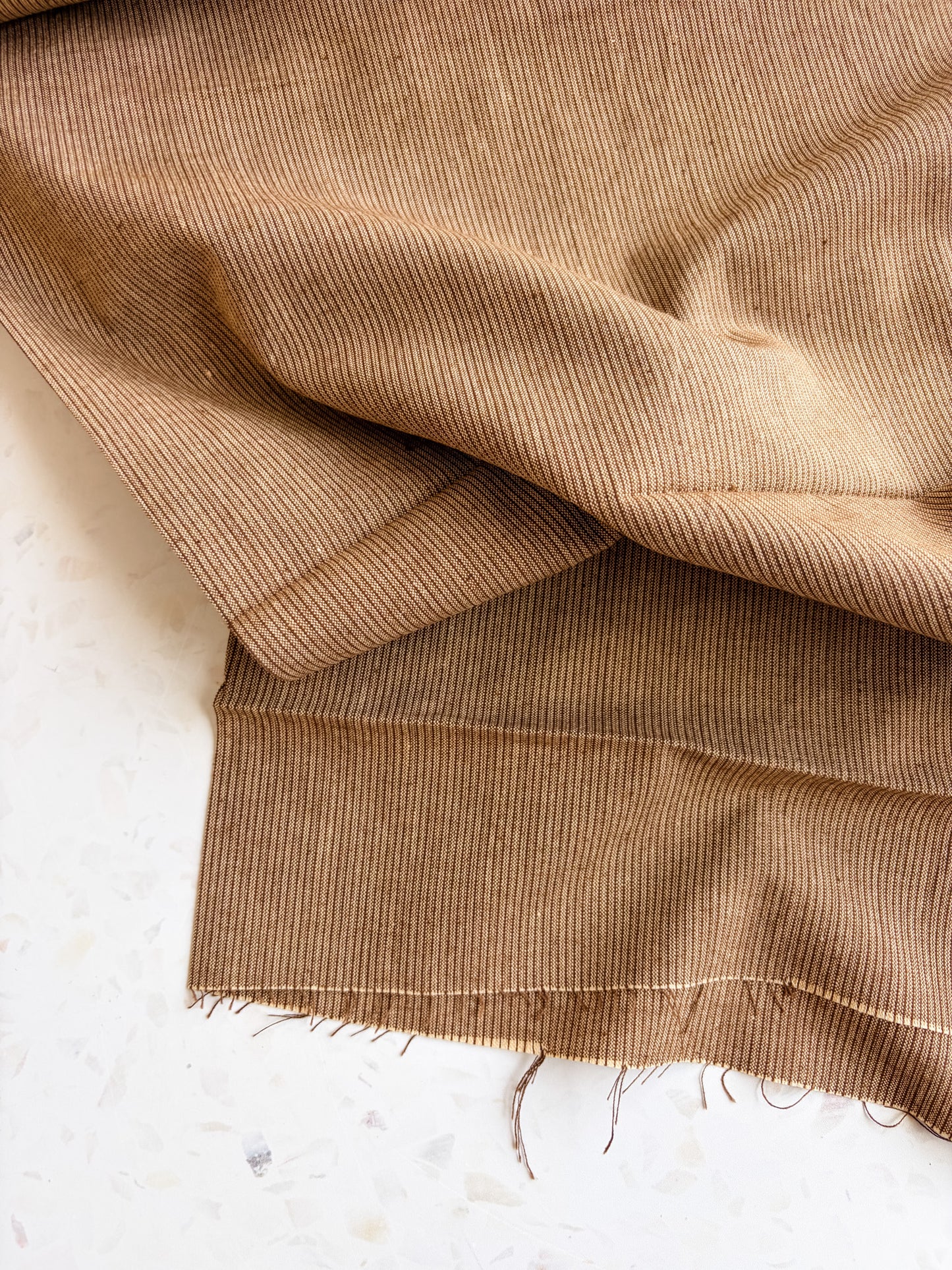 Gathering Cloth Merchant Stripe in Leather
