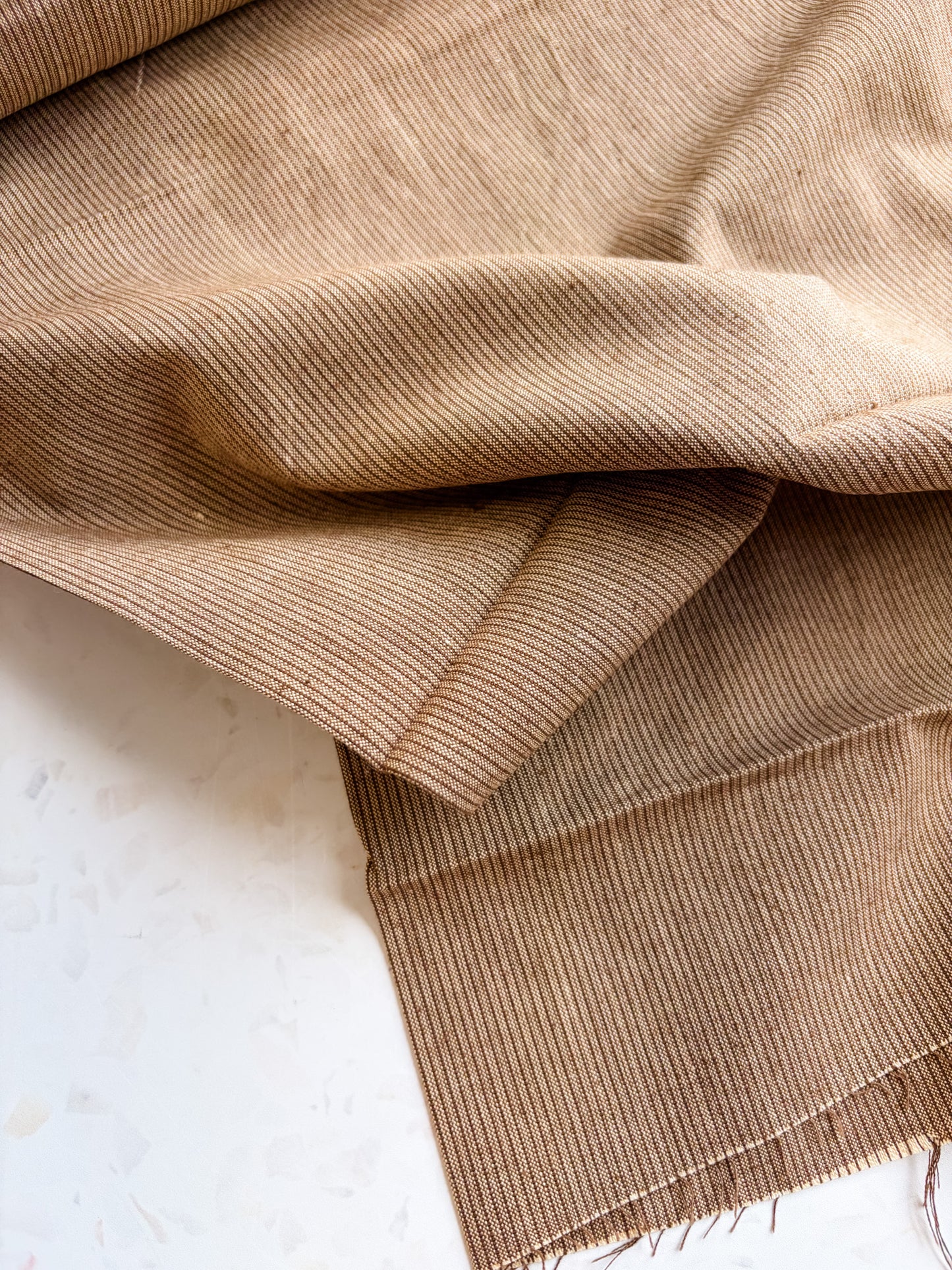 Gathering Cloth Merchant Stripe in Leather