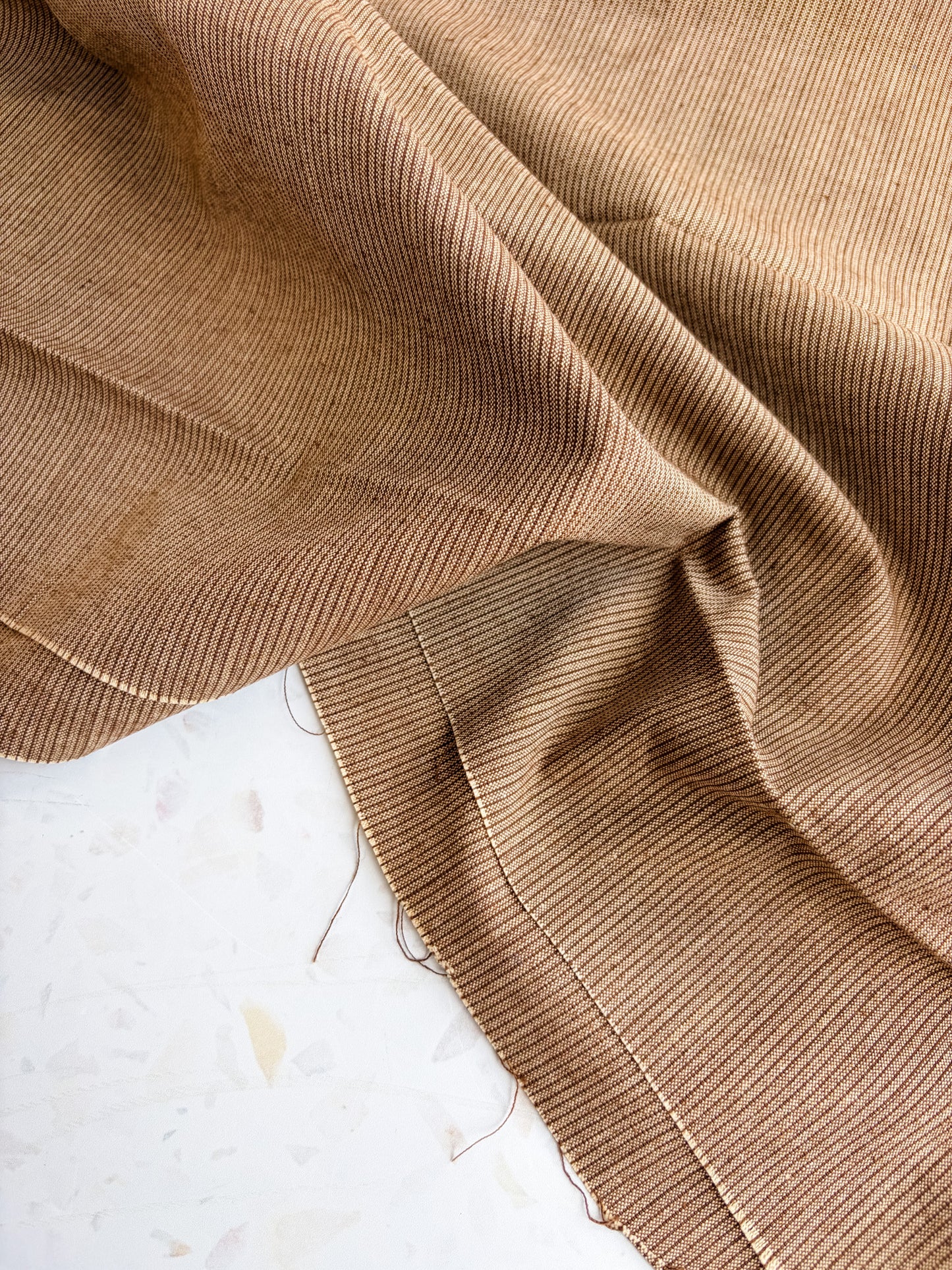 Gathering Cloth Merchant Stripe in Leather