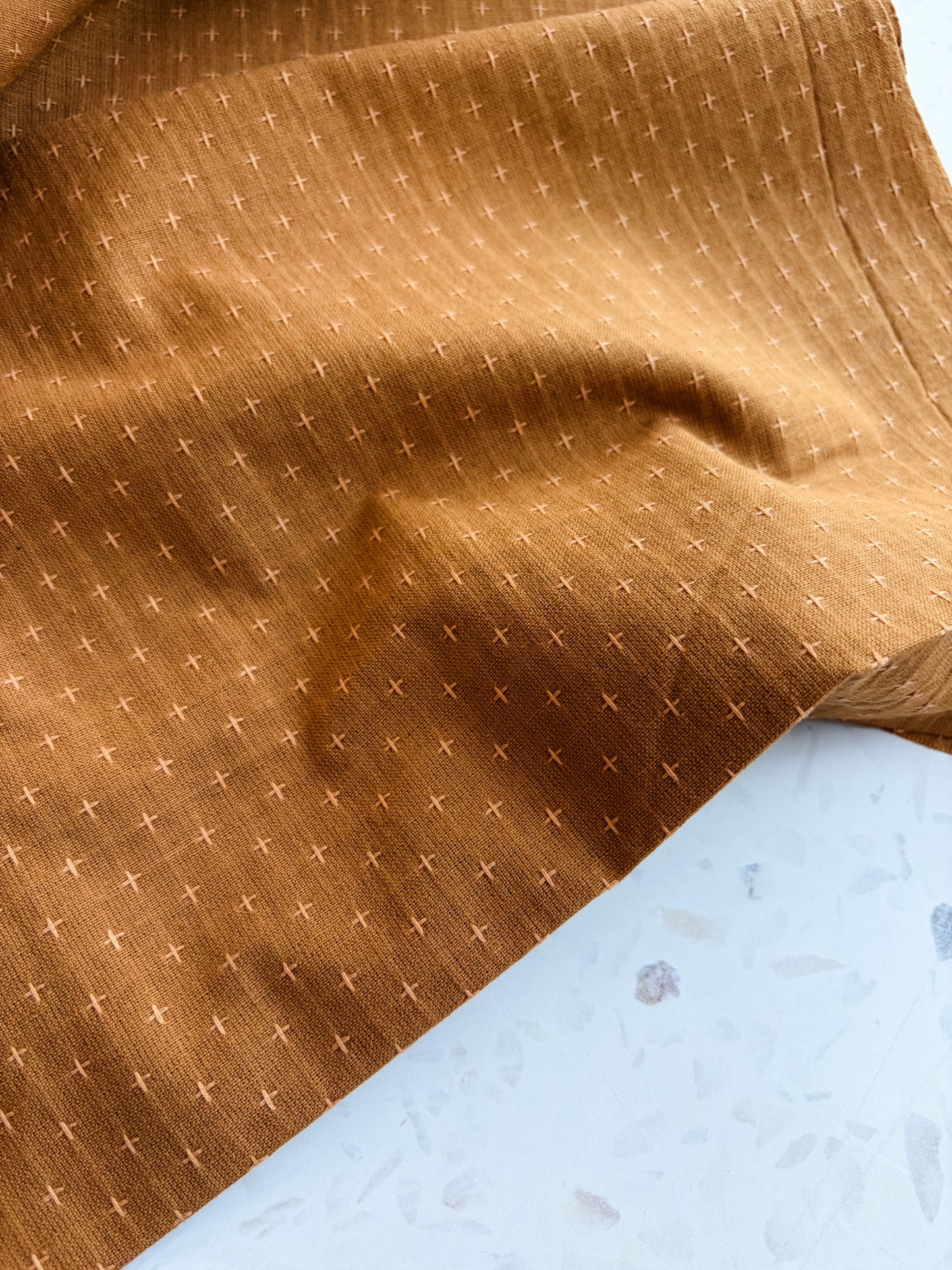 Gathering Cloth Heritage Stitch in Marigold