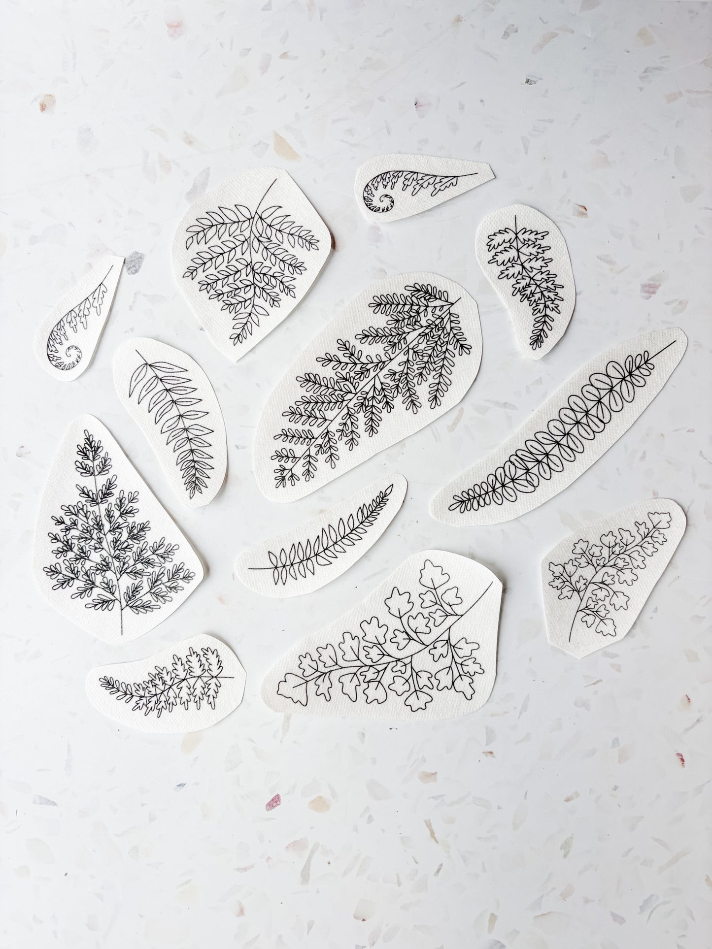 Ferns Embroidery Patterns - Stick and Stitch Botanical Embroidery