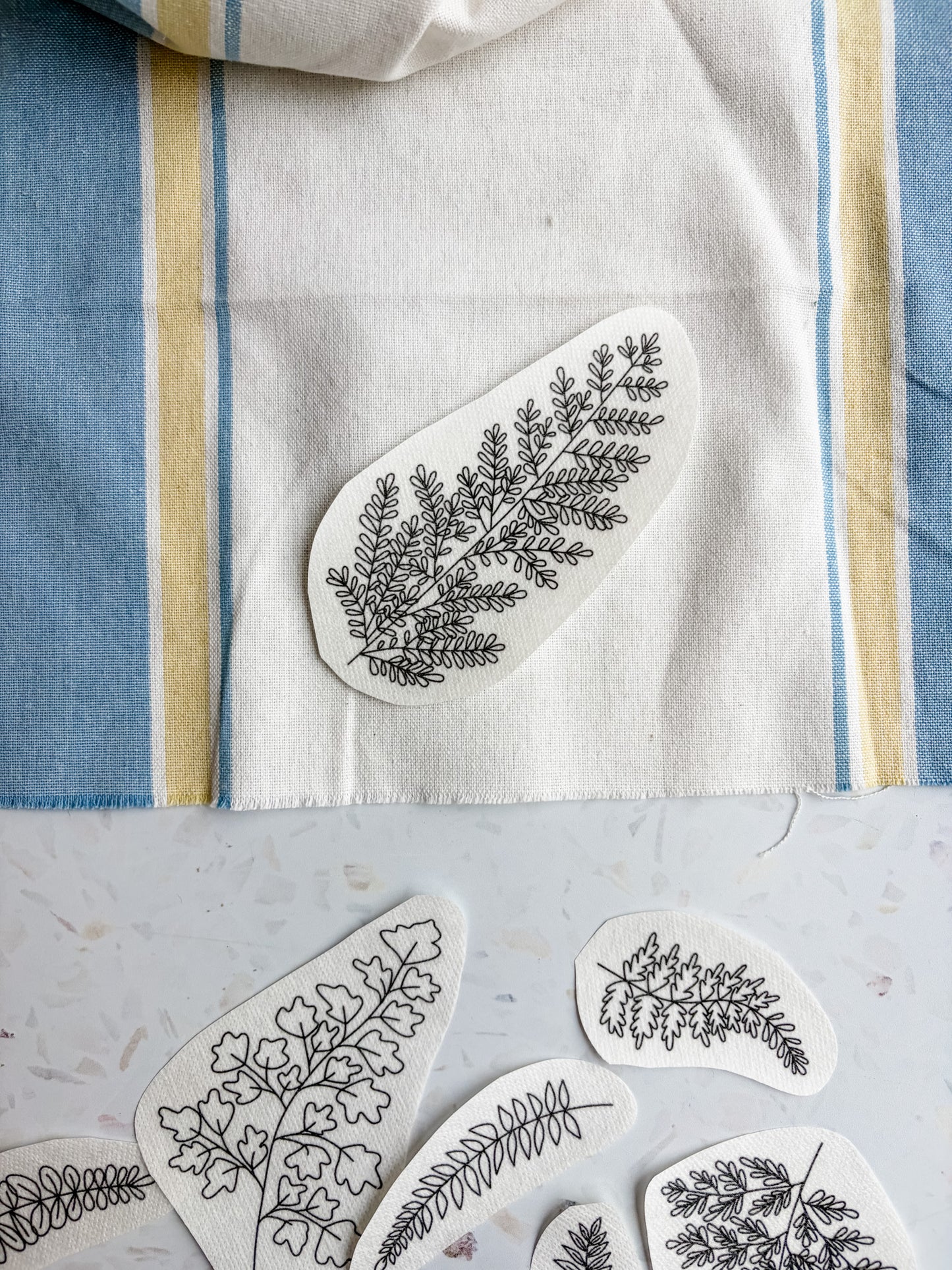 Ferns Embroidery Patterns - Stick and Stitch Botanical Embroidery