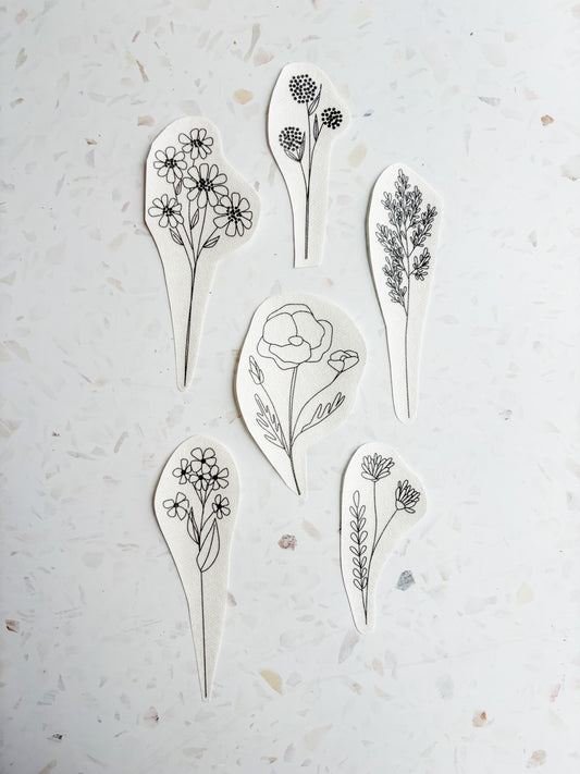 Wildflower Stems Embroidery - Peel Stick & Stitch Patterns