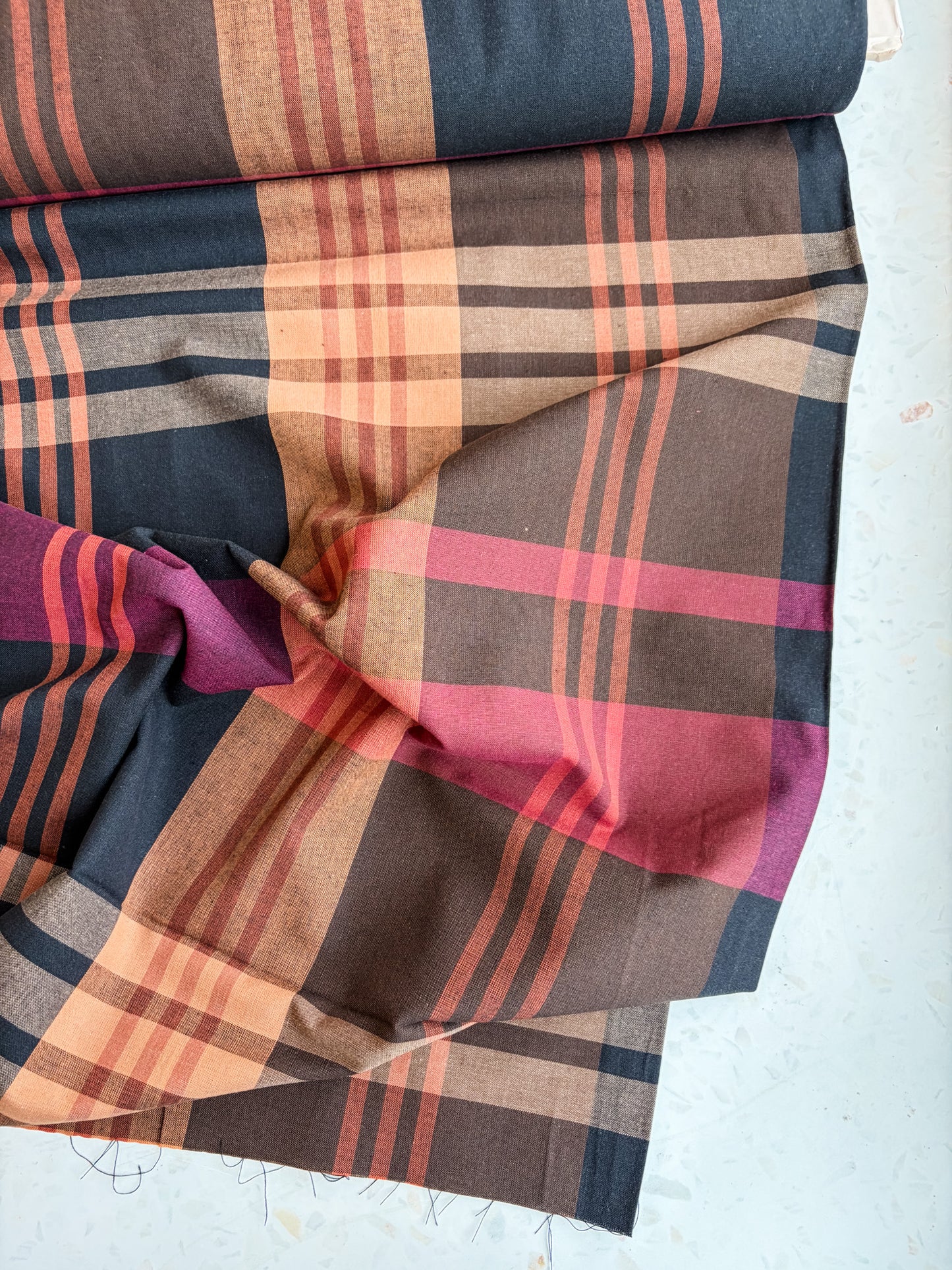 Fableism Lumiere Wide Width Plaids: House Dress in Mahogany