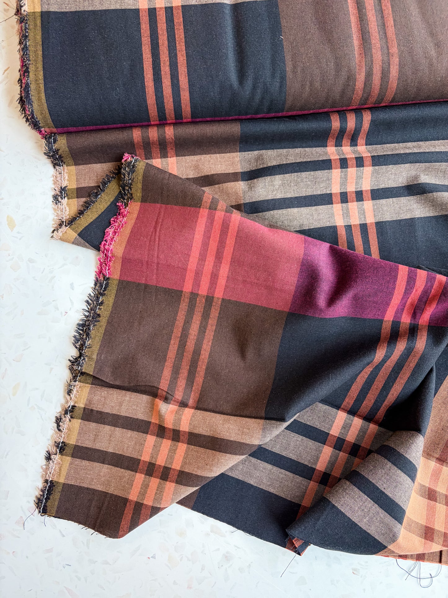 Fableism Lumiere Wide Width Plaids: House Dress in Mahogany