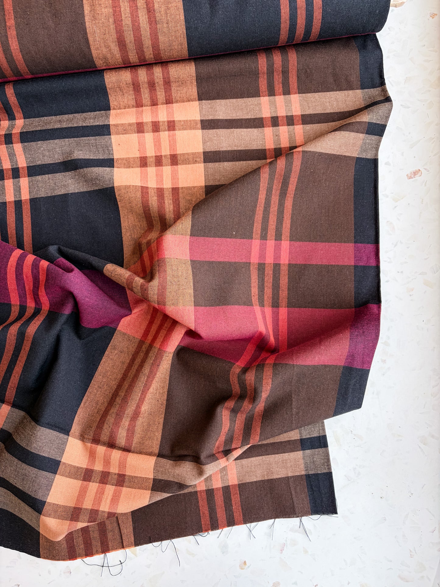 Fableism Lumiere Wide Width Plaids: House Dress in Mahogany