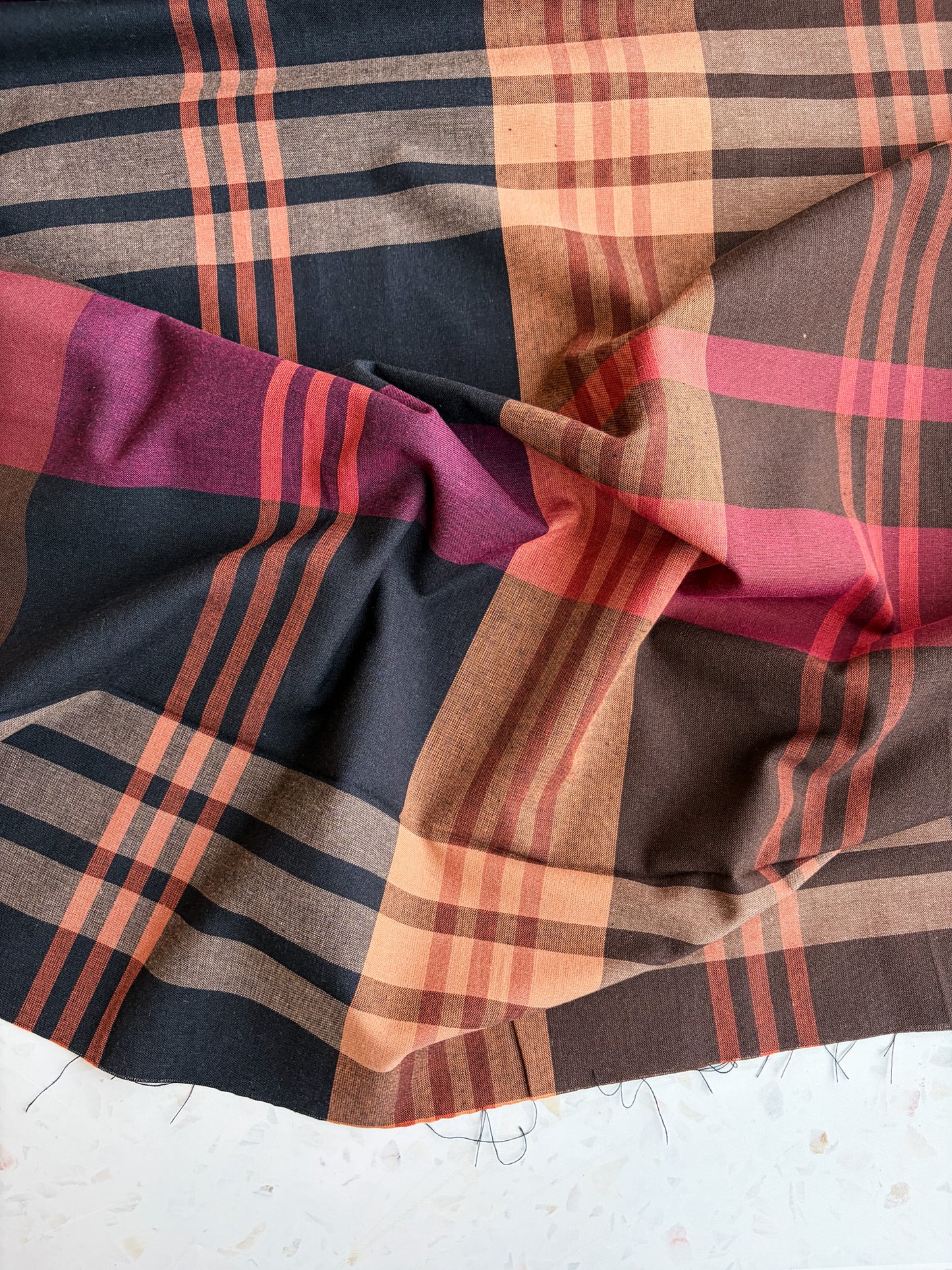 Fableism Lumiere Wide Width Plaids: House Dress in Mahogany
