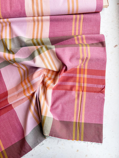Fableism Lumiere Wide Width Plaids: House Dress in Amaranth Fields