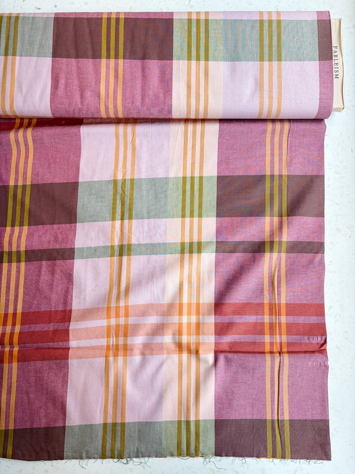 Fableism Lumiere Wide Width Plaids: House Dress in Amaranth Fields
