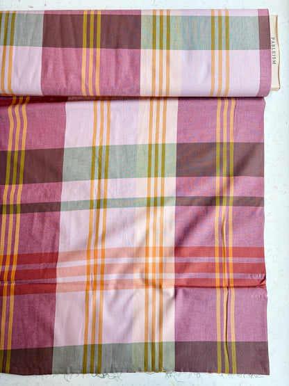 Fableism Lumiere Wide Width Plaids: House Dress in Amaranth Fields