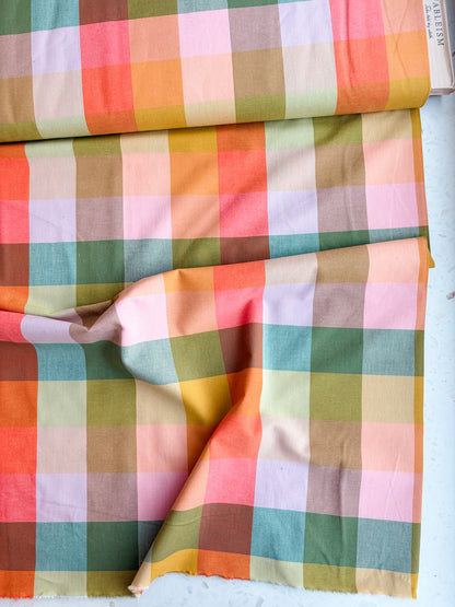 Fableism Lumiere Wide Width Plaids: Happy Checkers in Bloom