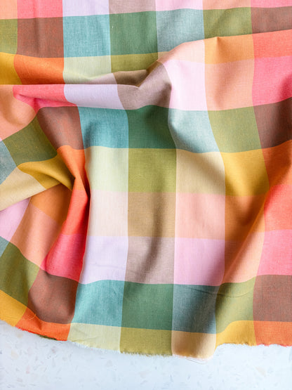 Fableism Lumiere Wide Width Plaids: Happy Checkers in Bloom