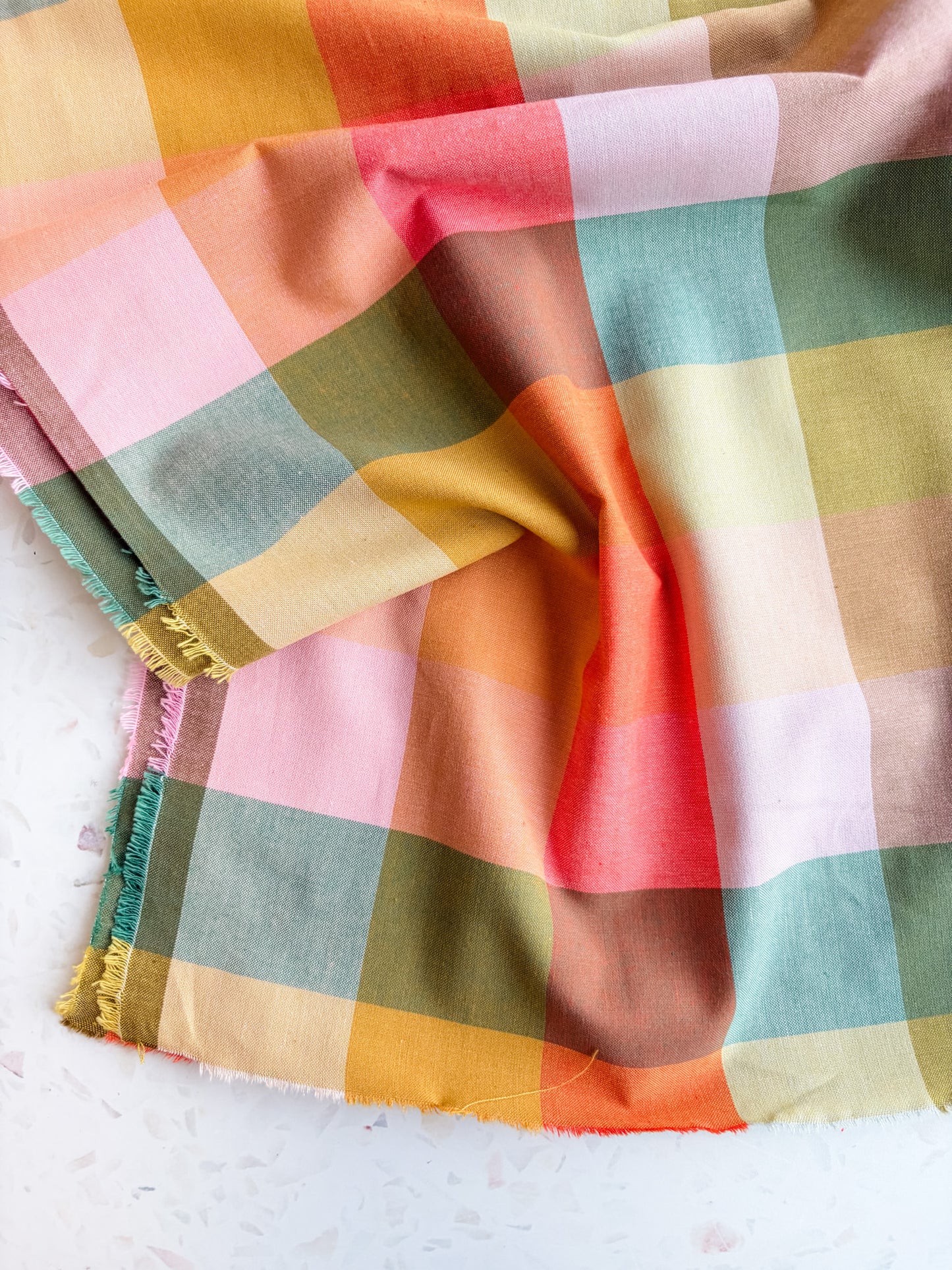Fableism Lumiere Wide Width Plaids: Happy Checkers in Bloom