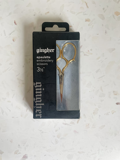 Gingher Gold Epaulet Embroidery Scissors