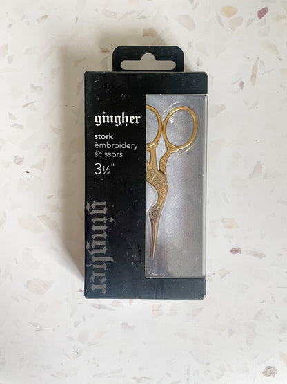 Gingher Gold Stork Embroidery Scissors