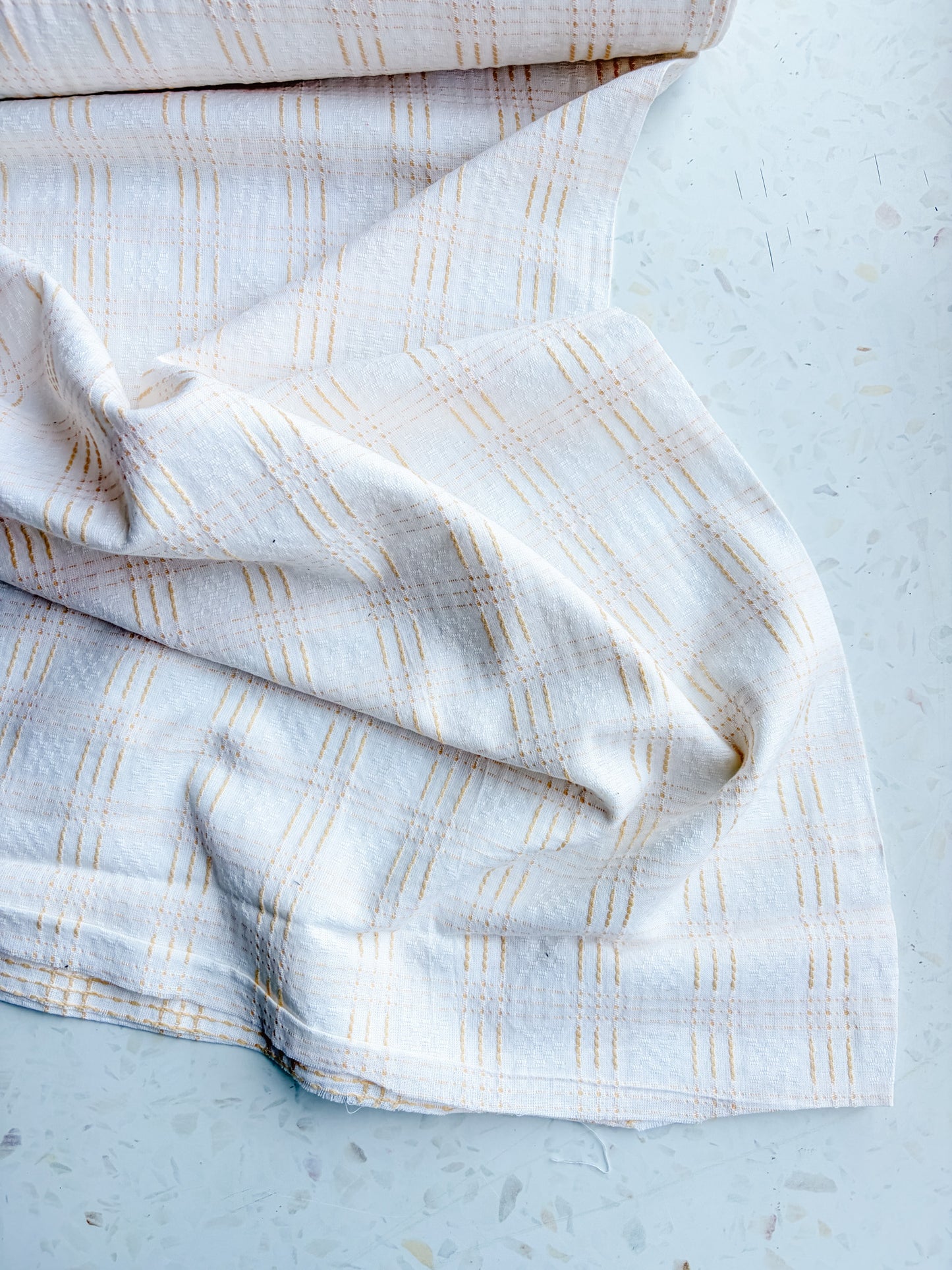 Gathering Cloth Heritage Stitch in Bone