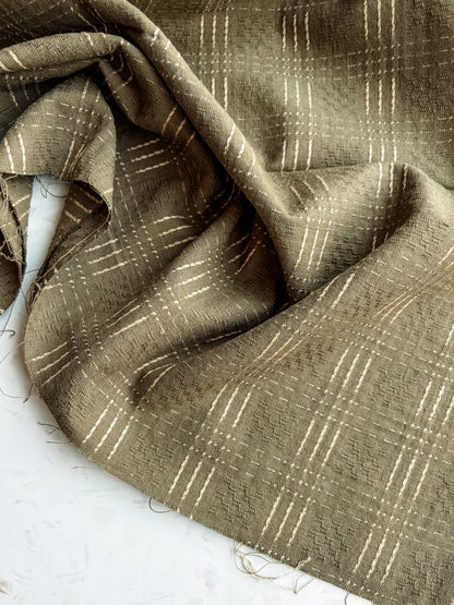 Gathering Cloth Heritage Stitch in Olive Grove