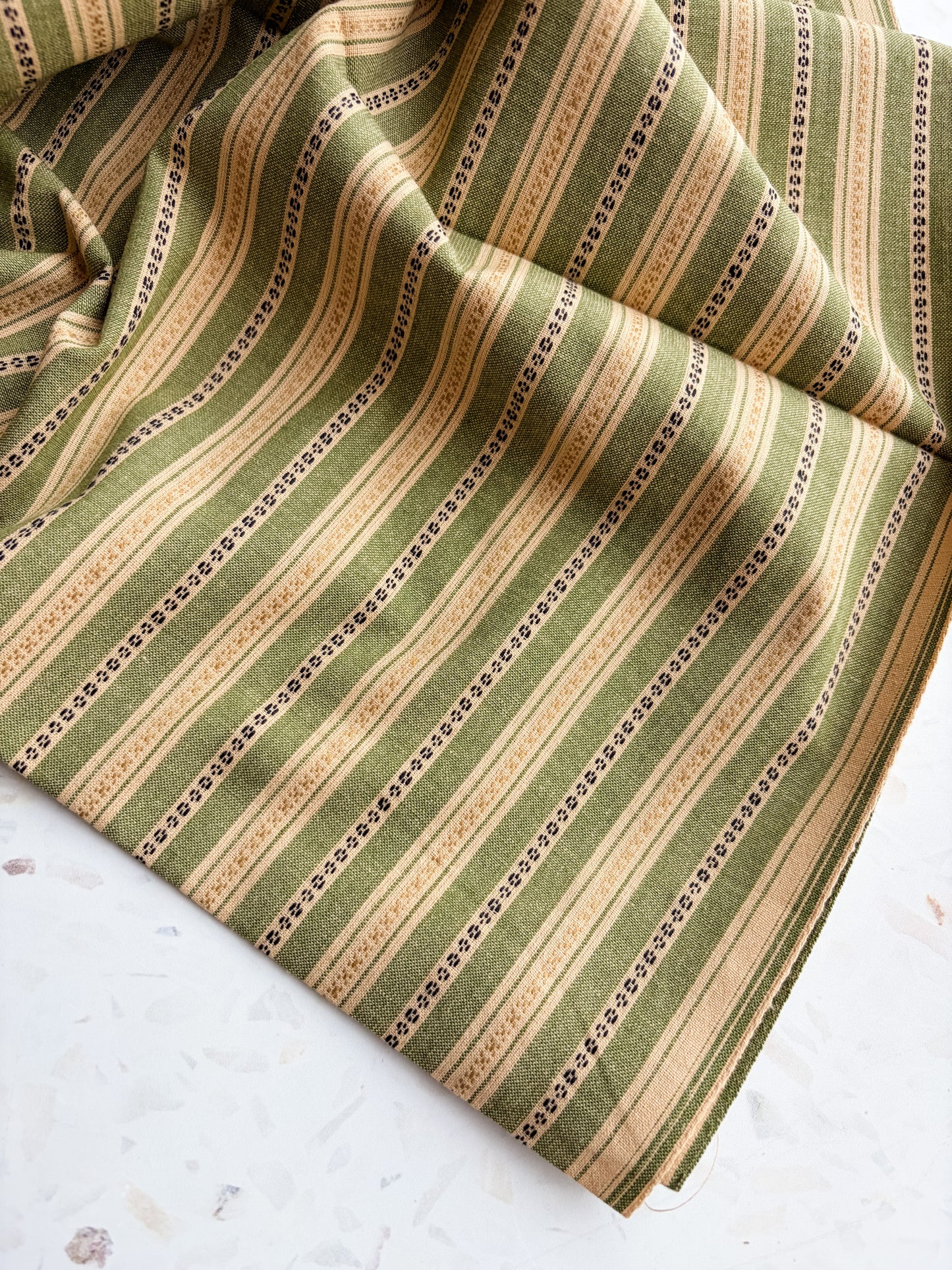 Gathering Cloth Merchant Stripe in Hedgerow