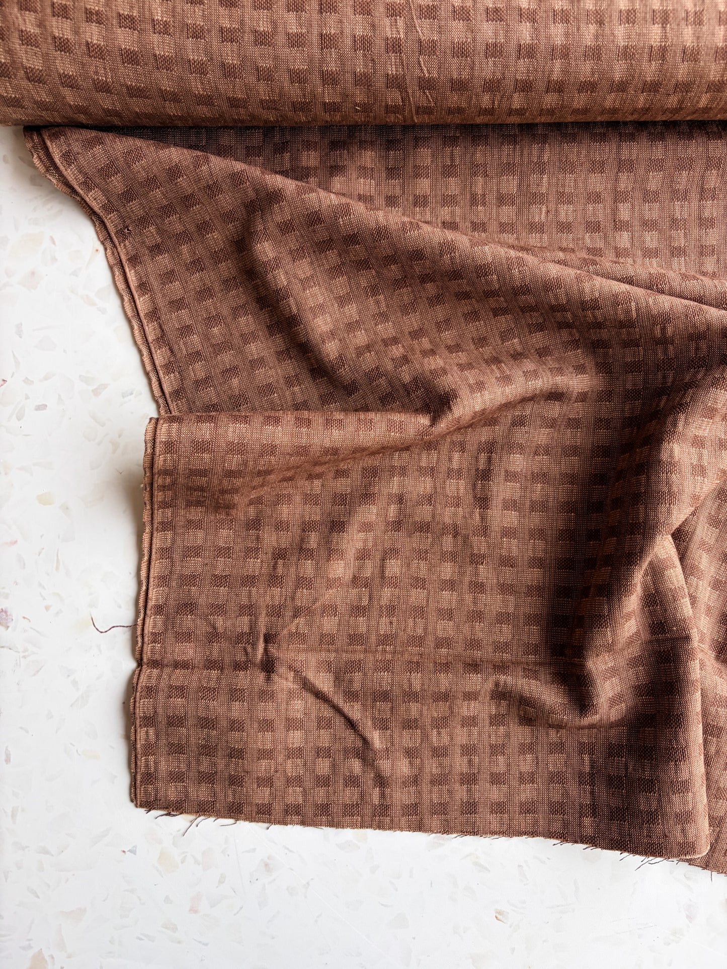 Gathering Cloth Waffle Weave in Walnut