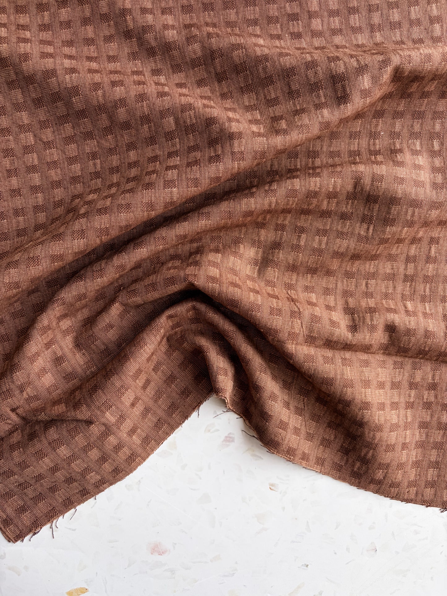 Gathering Cloth Waffle Weave in Walnut