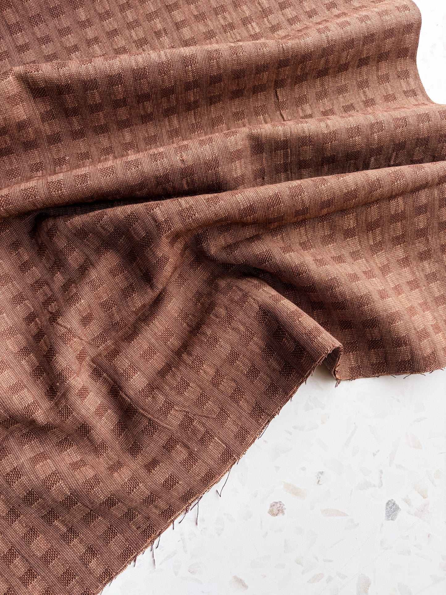 Gathering Cloth Waffle Weave in Walnut