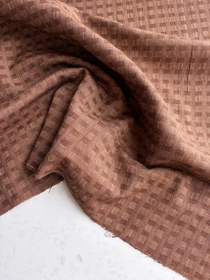 Gathering Cloth Waffle Weave in Walnut