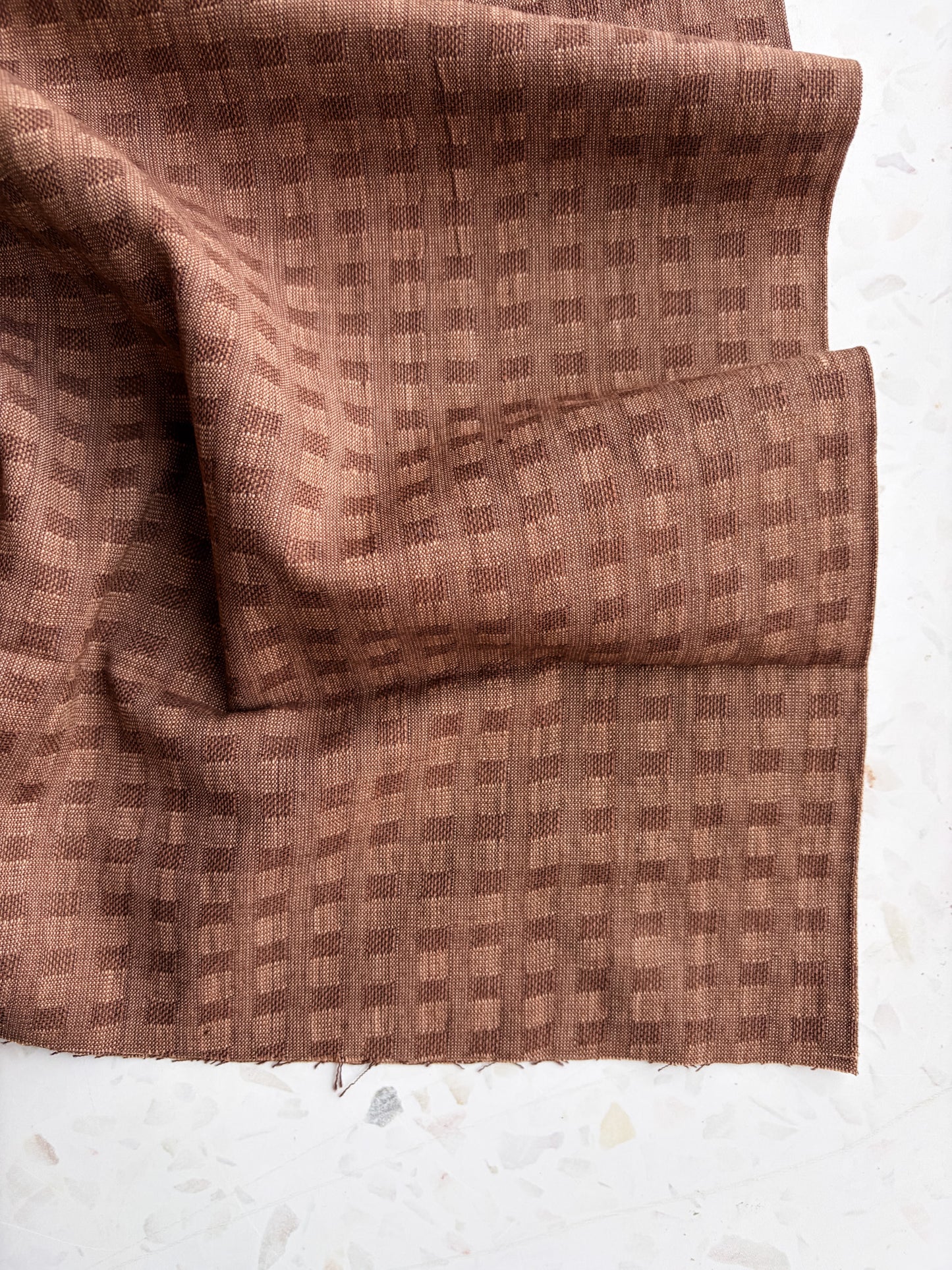 Gathering Cloth Waffle Weave in Walnut
