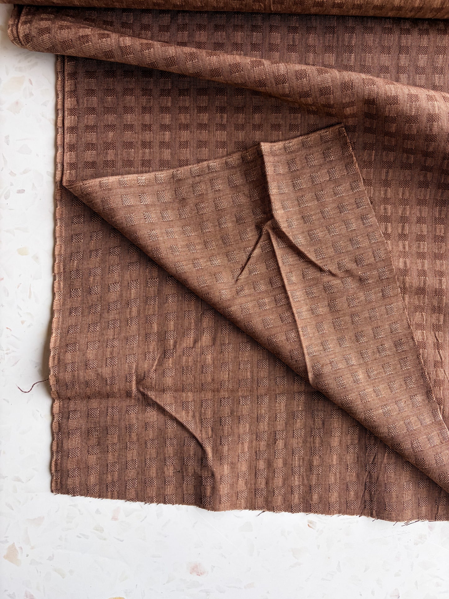 Gathering Cloth Waffle Weave in Walnut
