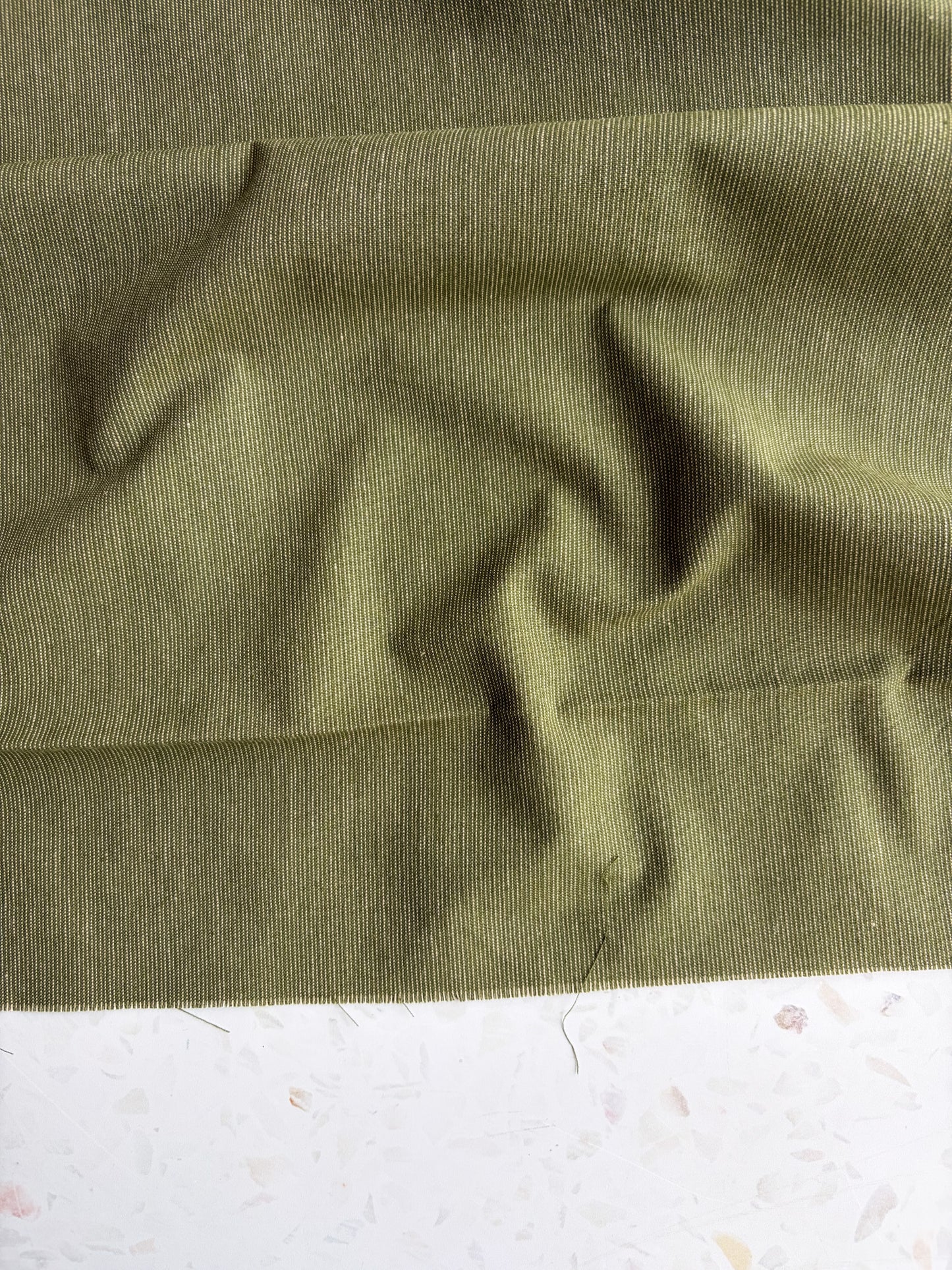 Gathering Cloth Merchant Stripe in Loden