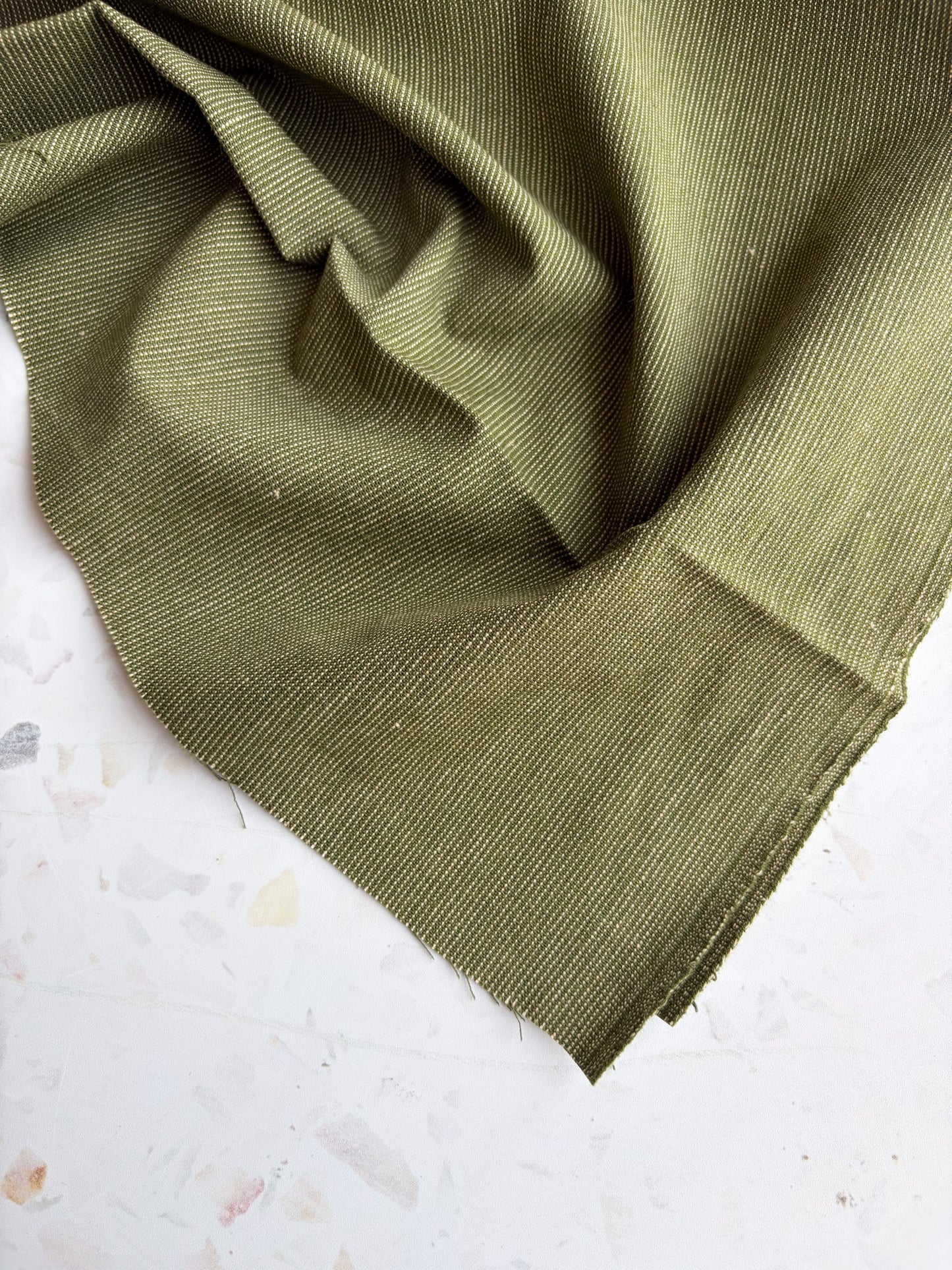 Gathering Cloth Merchant Stripe in Loden